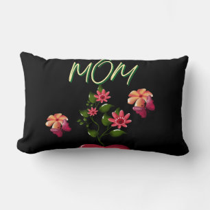 Custom and Personalized Mother's Day Floral gift  Lumbar Pillow