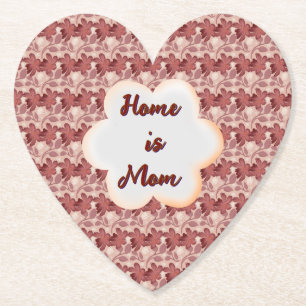 Custom and personalized mother's day floral gift paper coaster