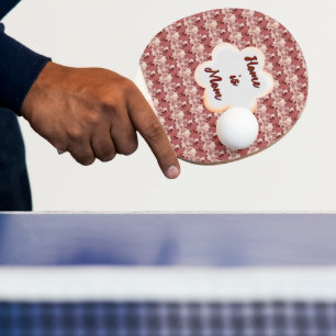 Custom and personalized mother's day floral gift  ping pong paddle