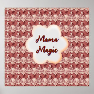 Custom and personalized mother's day floral gift poster