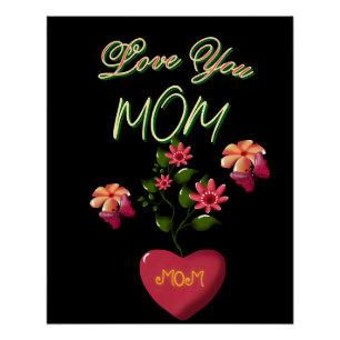Custom and Personalized Mother's Day Floral gift Poster