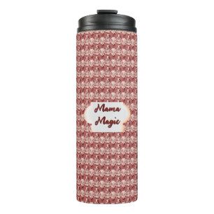 Custom and personalized mother's day floral gift thermal tumbler