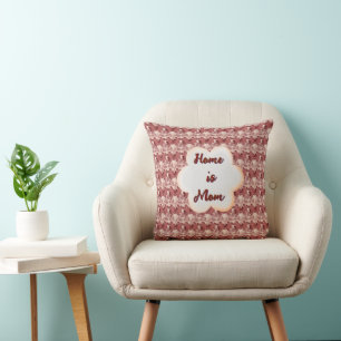 Custom and personalized mother's day floral gift  throw pillow