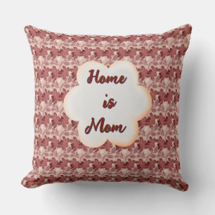Custom and personalized mother's day floral gift  throw pillow
