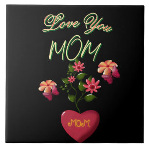 Custom and Personalized Mother's Day Floral gift Tile