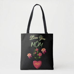 Custom and Personalized Mother's Day Floral gift Tote Bag