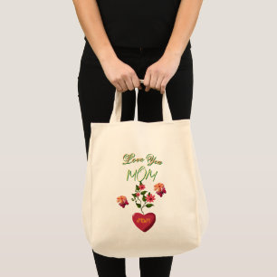 Custom and Personalized Mother's Day Floral gift Tote Bag