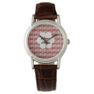 Custom and personalized mother's day floral gift watch