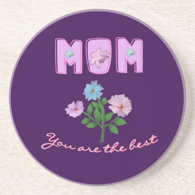Custom and personalized mother's day gift  coaster (Front)