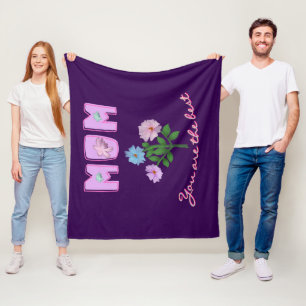 Custom and personalized mother's day gift fleece blanket