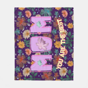 Custom and personalized mother's day gift lumbar fleece blanket