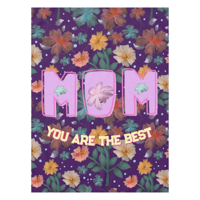 Custom and personalized mother's day gift  lumbar tablecloth (Front)