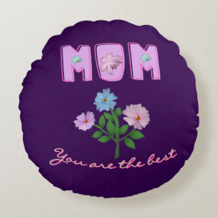 Custom and personalized mother's day gift round pillow