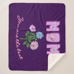 Custom and personalized mother's day gift sherpa blanket