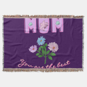 Custom and personalized mother's day gift throw blanket