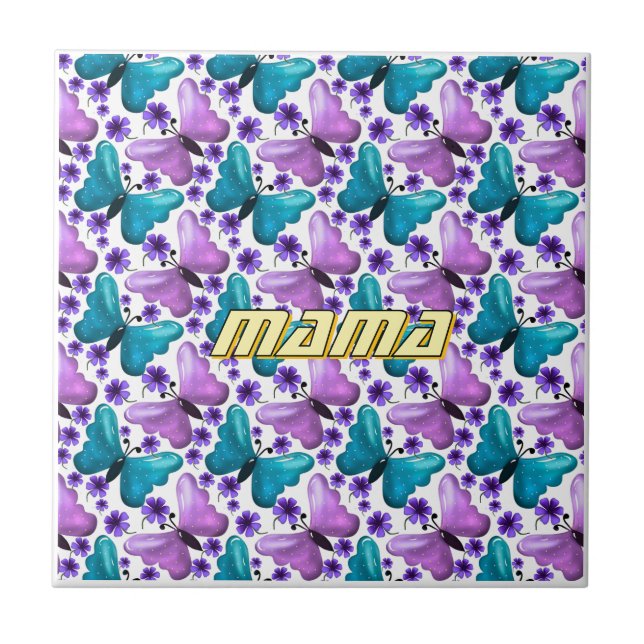 Custom and personalized mother's day gift  tile (Front)