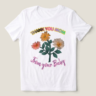 Custom and personalized Thank You Mom Watercolor Tri-Blend Shirt
