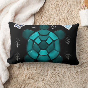 Custom and personalized turtle lover gift  lumbar pillow