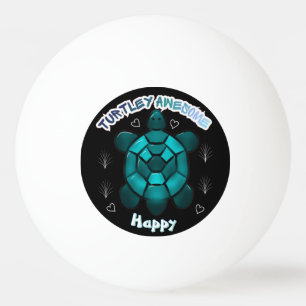 Custom and personalized turtle lover gift  ping pong ball