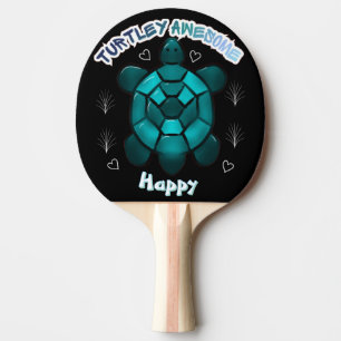 Custom and personalized turtle lover gift  ping pong paddle