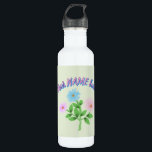 Custom and personalized watercolor floral gift  710 ml water bottle<br><div class="desc">A delicate, hand-painted digital watercolor illustration featuring a trio of ethereal wildflowers in soft shades of sky blue, misty purple, and blush pink. This botanical piece captures the fluid transparency of traditional watercolor with a modern, clean aesthetic. Perfect for cottagecore lovers, nursery decor, or anyone who appreciates the quiet beauty...</div>