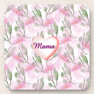 Custom and Personalized  watercolor floral gift  Coaster