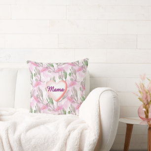 Custom and Personalized  watercolor floral gift  Throw Pillow