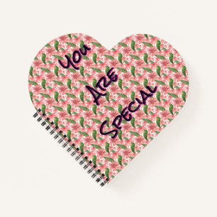 Custom and personalized watercolor floral  notebook