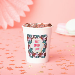 Custom and personalized watercolor floral  paper cups