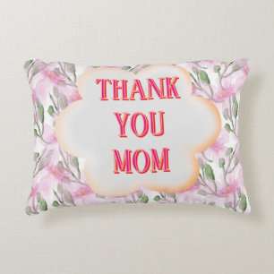 Custom and Personalized watercolor floral pattern  Accent Pillow