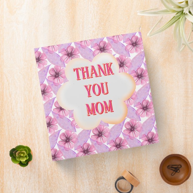 Custom and Personalized watercolor floral pattern  Binder (In Situ)