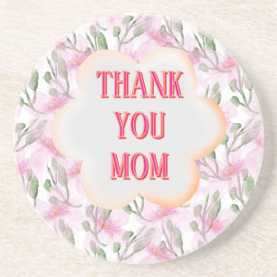 Custom and Personalized watercolor floral pattern Coaster