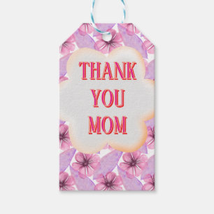 Custom and Personalized watercolor floral pattern  Gift Tags