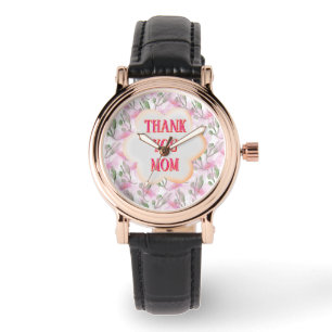Custom and Personalized watercolor floral pattern Watch