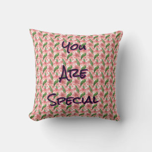 Custom and personalized watercolor floral throw pillow