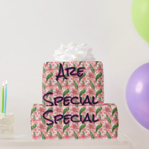 Custom and personalized watercolor floral wrapping paper