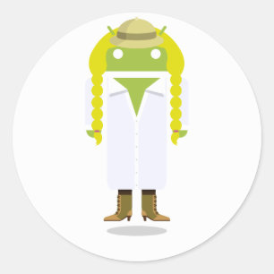 Custom Android Classic Round Sticker