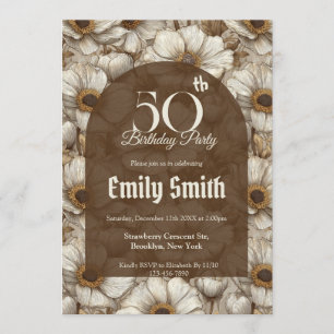 Custom Anemones Fantasy Her Birthday Invitation
