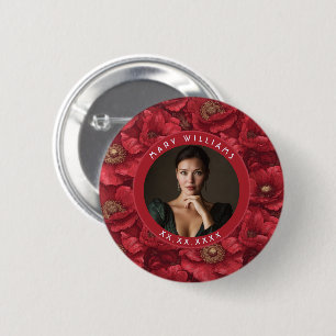 Custom Anemones Floral Nature-Inspired Parties 2 Inch Round Button