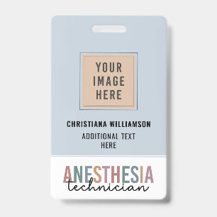 Custom Anesthesia Technician Retro Anesthetic Tech Badge