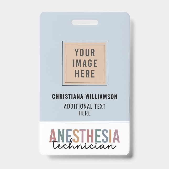 Custom Anesthesia Technician Retro Anesthetic Tech Badge (Front)