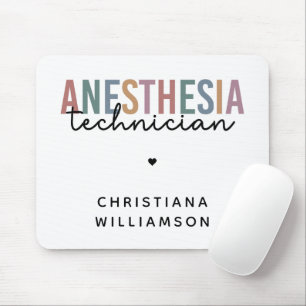 Custom Anesthesia Technician Retro Anesthetic Tech Mouse Pad