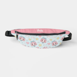 Custom Anime Kawaii with Hearts and Star Fanny Pack