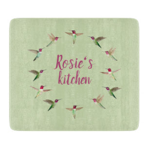 Custom Anna's Hummingbirds Cutting Board
