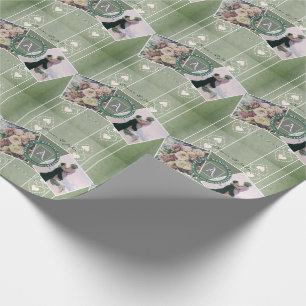 Custom Anniversary 2 Photos+Templates Wrapping Paper
