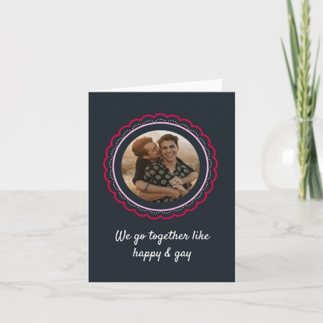 Custom Anniversary / Happy & Gay Holiday Card (Front)