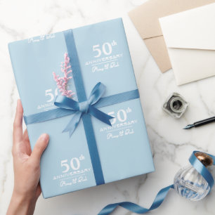 Custom Anniversary modern stylish minimalist Wrapping Paper