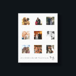 Custom Anniversary Photo Collage Frame Canvas Print<br><div class="desc">Celebrate your love story with our Custom Anniversary Photo Collage Frame. This beautifully personalized keepsake showcases your favourite memories together, perfect for a wedding anniversary, engagement, or special milestone. Customize with your own photos and personalized text to create a heartfelt gift that will be cherished for years. Printed on premium...</div>