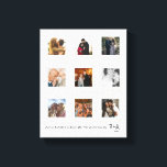 Custom Anniversary Photo Collage Frame Canvas Print<br><div class="desc">Celebrate your love story with our Custom Anniversary Photo Collage Frame. This beautifully personalized keepsake showcases your favourite memories together, perfect for a wedding anniversary, engagement, or special milestone. Customize with your own photos and personalized text to create a heartfelt gift that will be cherished for years. Printed on premium...</div>