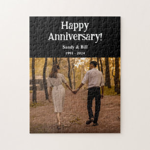 Custom anniversary photo create your own jigsaw puzzle